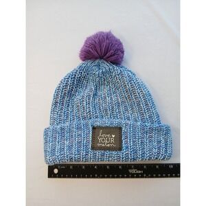 Love Your Melon‎ LYM Hat Beanie Blue & White Women's WINTER HAT CAP #369C